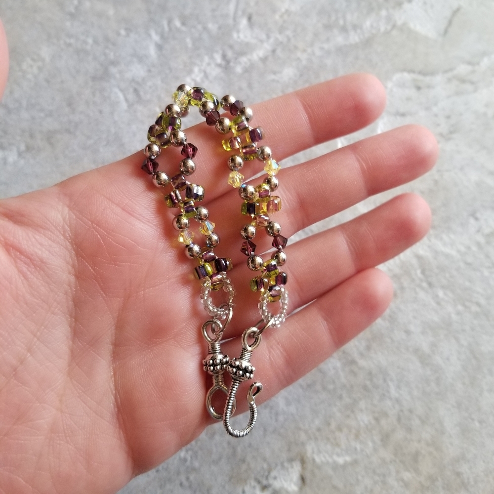 New gorgeous delicate intricate handmade beaded bracelet